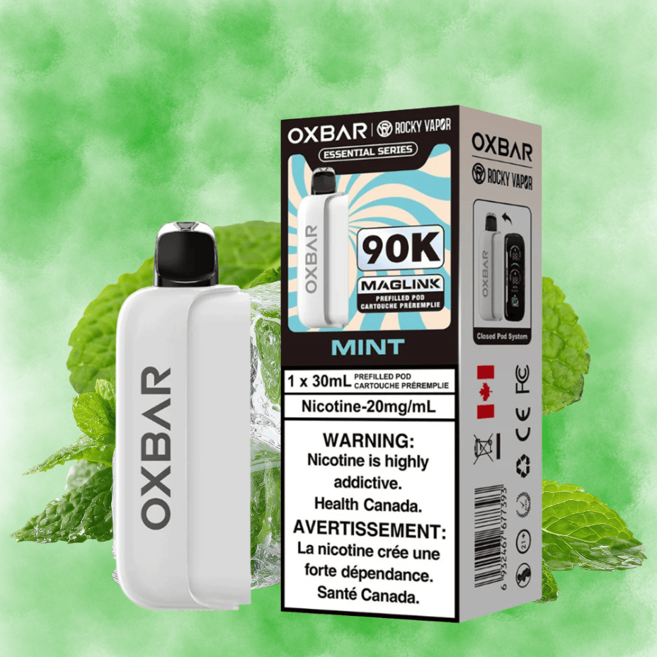 Oxbar Maglink 90K Prefilled Pod - Mint 90000 Puffs / 20mg Winkler Vape SuperStore and Bong Shop Manitoba Canada
