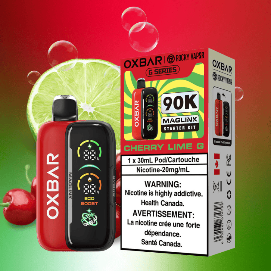 Oxbar Maglink 90K Starter Kit - Cherry Lime G 90000 / 20mg Winkler Vape SuperStore and Bong Shop Manitoba Canada