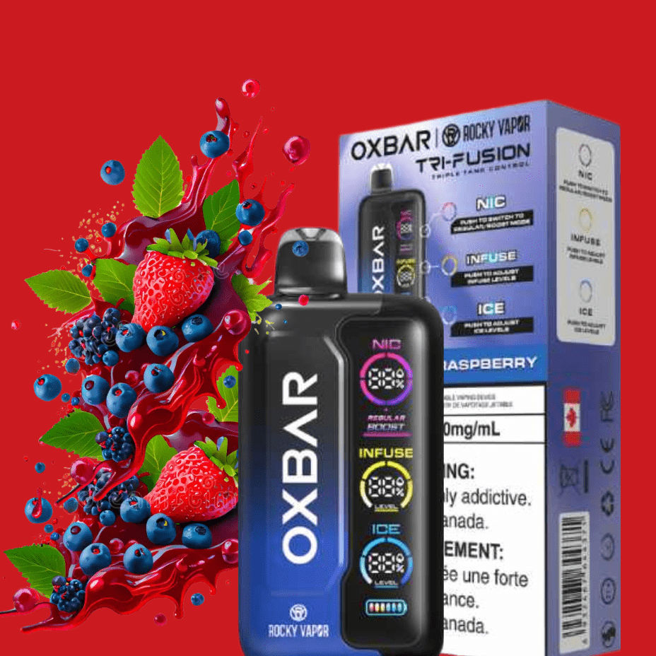 Oxbar Tri-Fusion 45k Disposable Vape-Blueberry Raspberry Ice 45000 Puffs / 20mg Winkler Vape SuperStore and Bong Shop Manitoba Canada