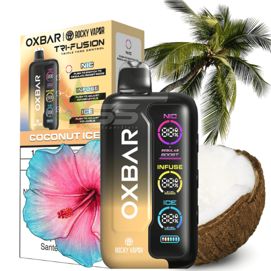 Oxbar Tri-Fusion 45k Disposable Vape-Coconut Ice Winkler Vape SuperStore and Bong Shop Manitoba Canada