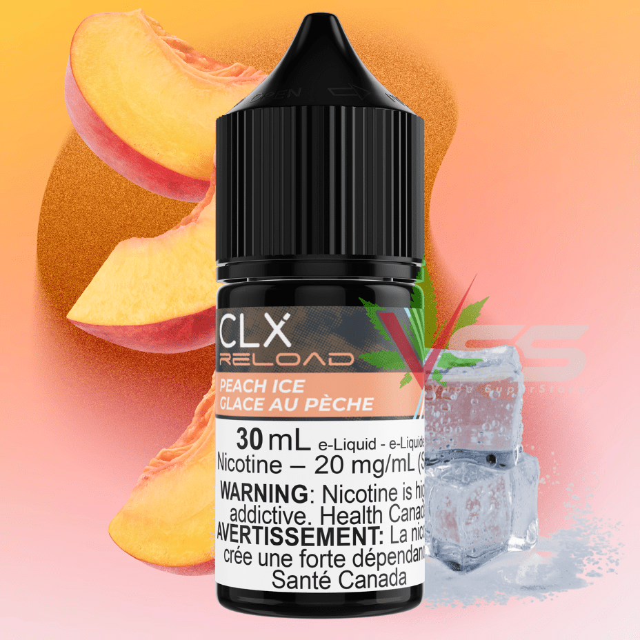 Peach Ice Salt by CLX Reload E-Liquid Winkler Vape SuperStore and Bong Shop Manitoba Canada