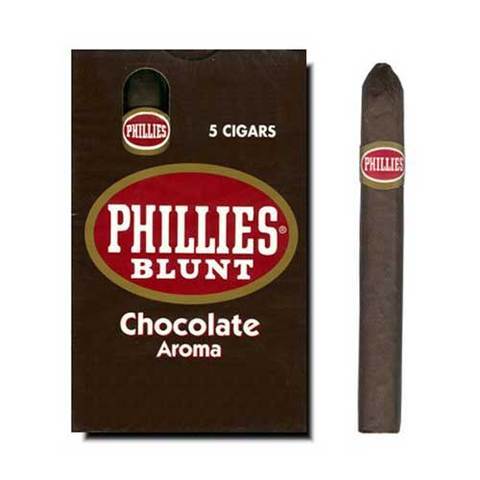 Phillies Blunt Cigars Cigars Box of 5 Phillies Blunt Cigars-Chocolate Phillies Blunt Cigars Chocolate-Winkler Vape SuperStore Manitoba