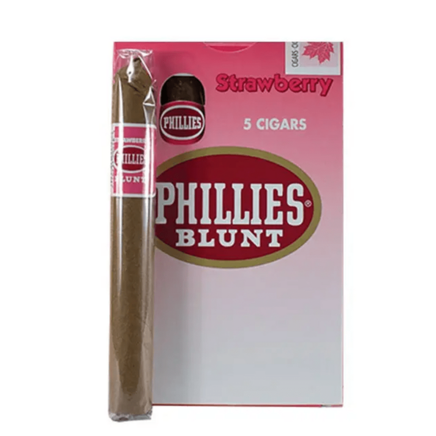 Phillies Blunt Cigars Cigars Box of 5 Phillies Blunt Cigars-Strawberry Phillies Blunt Cigars Strawberry-Winkler Vape SuperStore Manitoba