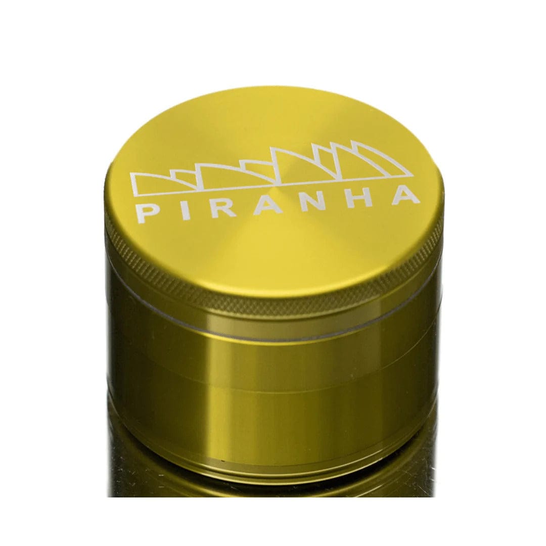 Piranha 420 Accessories Gold Piranha 2.5" 4-Piece Grinder Piranha 2.5" 4-Piece Herb Grinder - Winkler Vape SuperStore & Bong Shop 