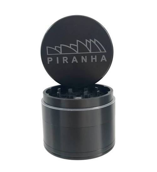 Piranha 420 Accessories Gunmetal Piranha 2.5" 4-Piece Grinder Piranha 2.5" 4-Piece Herb Grinder - Winkler Vape SuperStore & Bong Shop 