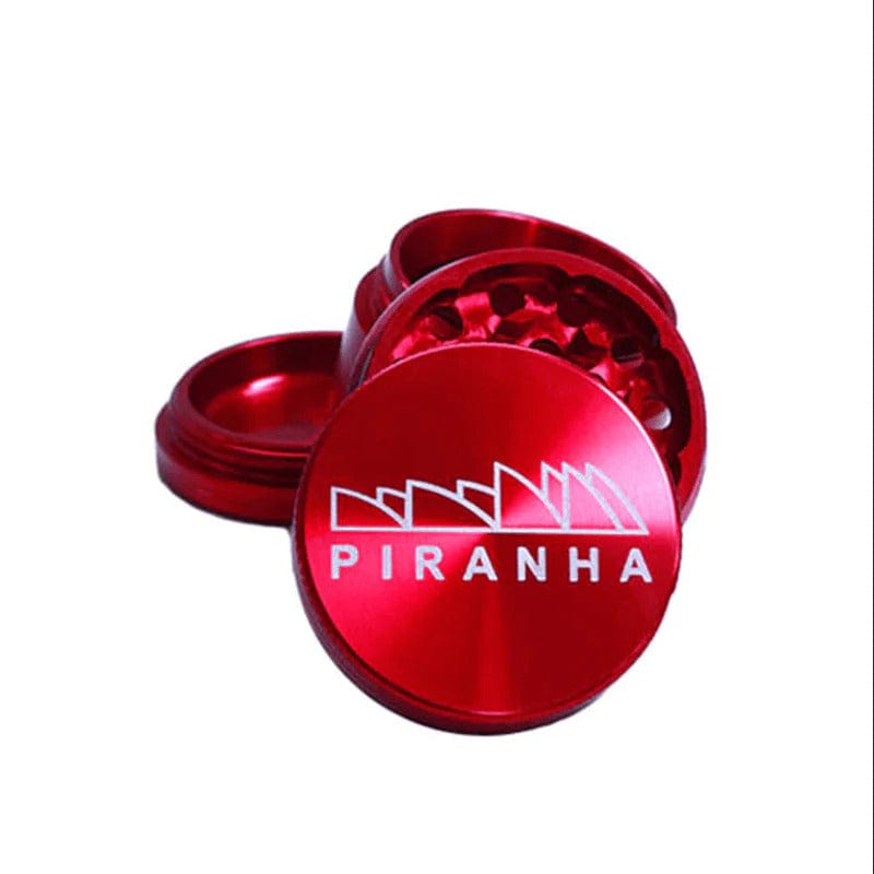Piranha 420 Accessories Red Piranha 2.5" 4-Piece Grinder Piranha 2.5" 4-Piece Herb Grinder - Winkler Vape SuperStore & Bong Shop 