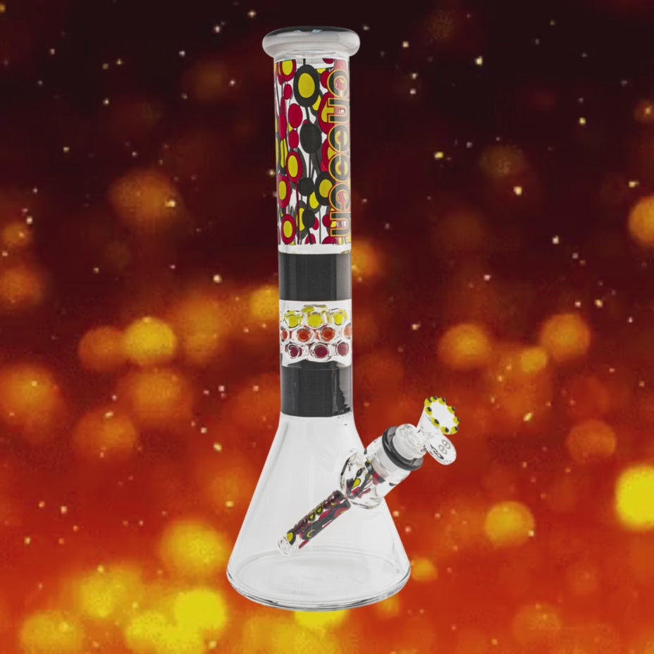 Cheech Glass 9mm Colorful Beaker 15"
