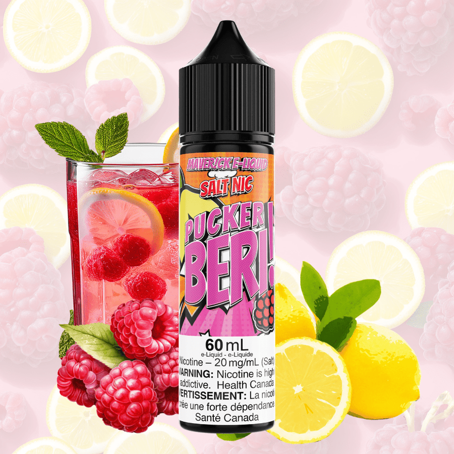 Pucker Beri Salt by Maverick E-Liquid 60ml / 20mg  Winkler Vape SuperStore and Bong Shop Manitoba Canada