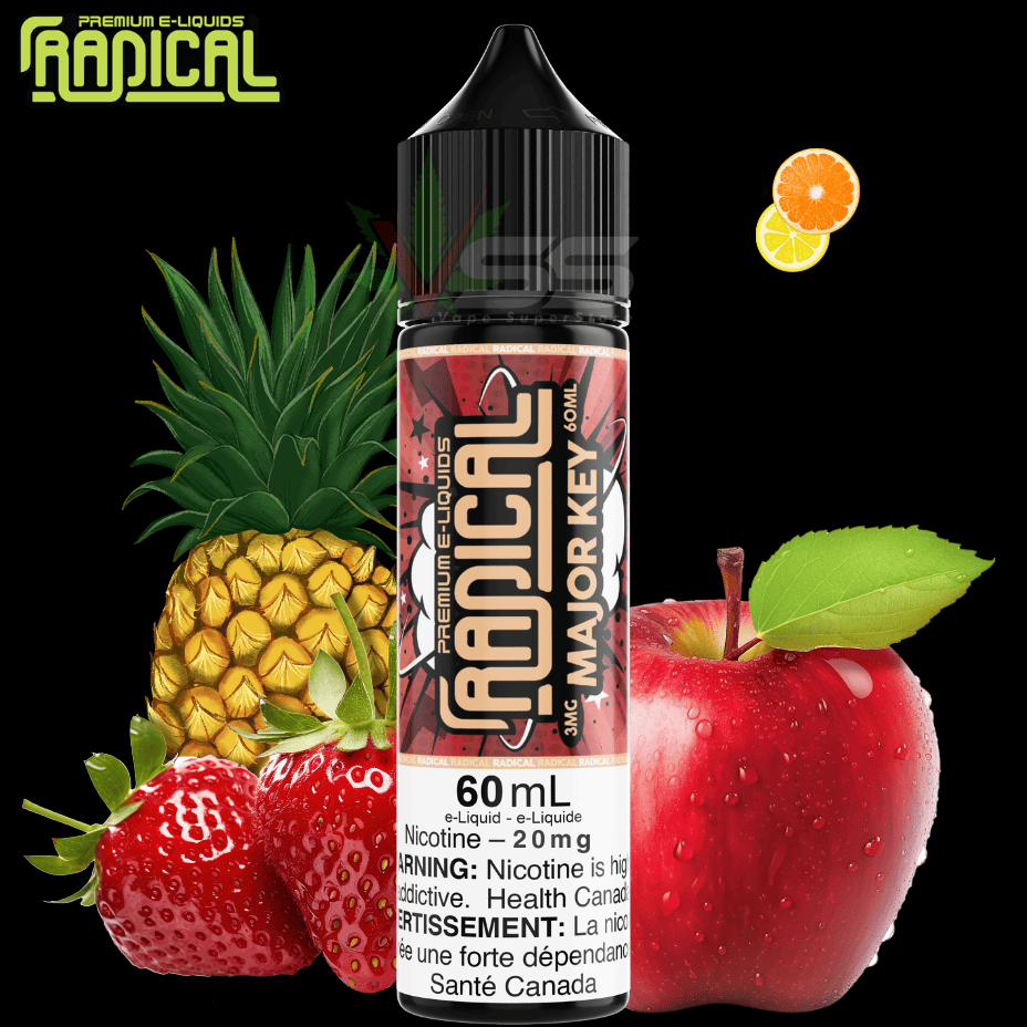 Radical 60ml Salt-Major Key 60ml / 20mg/ml Winkler Vape SuperStore and Bong Shop Manitoba Canada