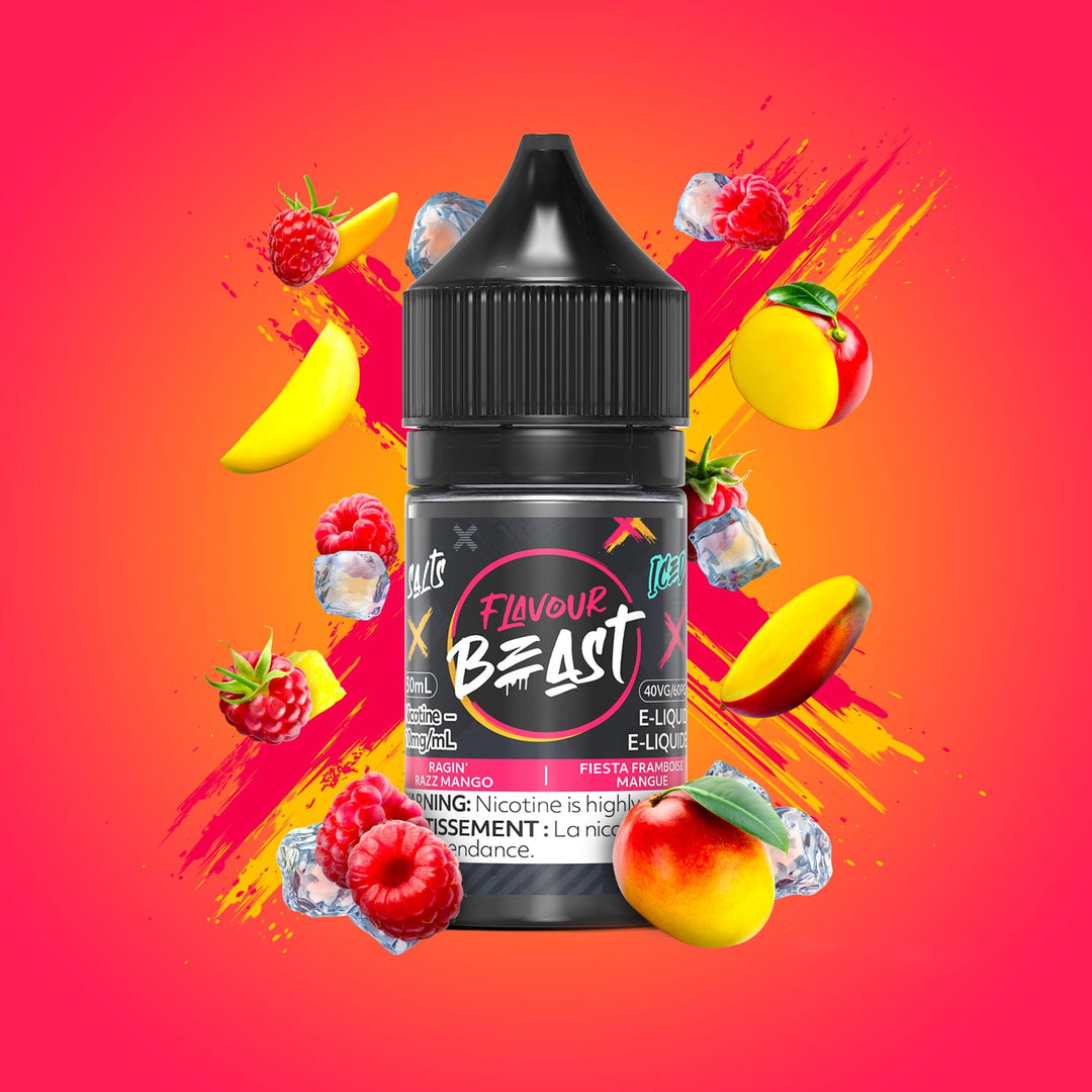 Ragin' Razz Mango Iced Salts by Flavour Beast E-Liquid 30ml / 20mg Winkler Vape SuperStore and Bong Shop Manitoba Canada