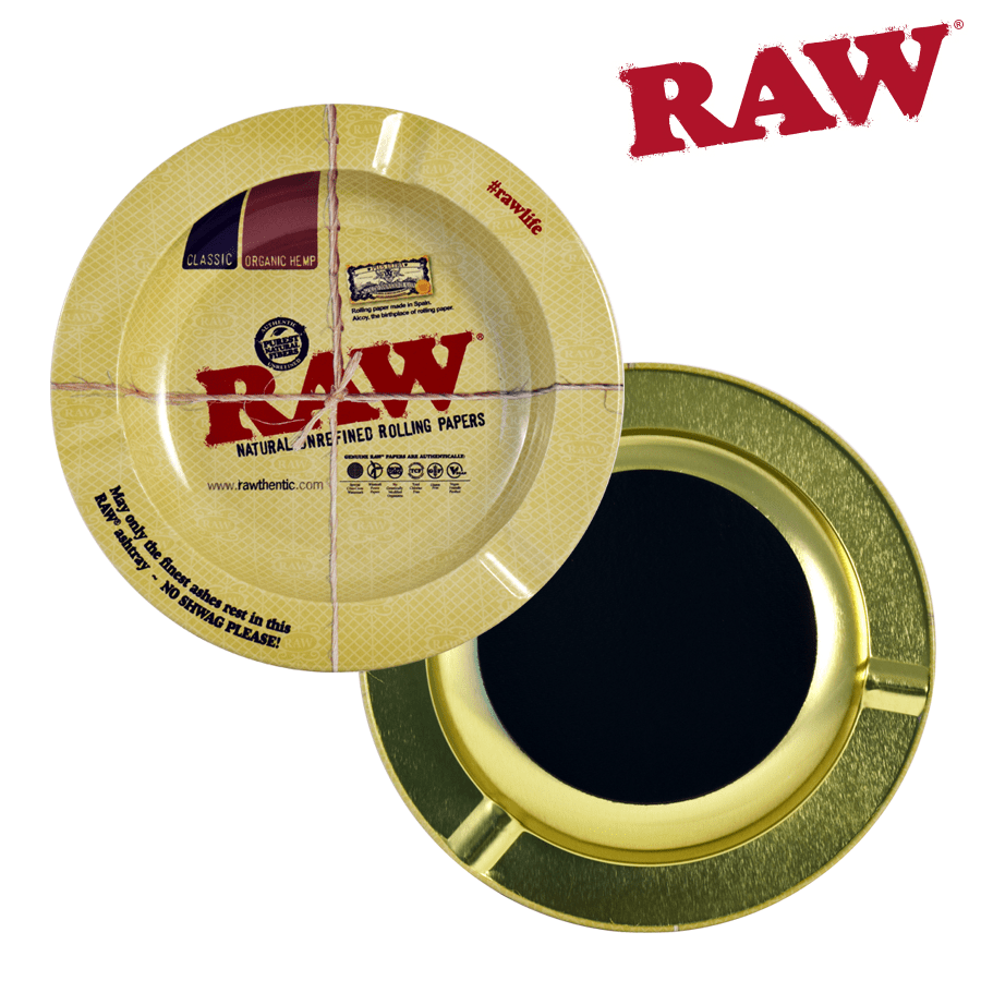 Raw 420 Accessories RAW Round Metal Magnetic Ashtray 5.5" RAW Round Metal Magnetic Ashtray 5.5" Winkler Vape SuperStore Manitoba