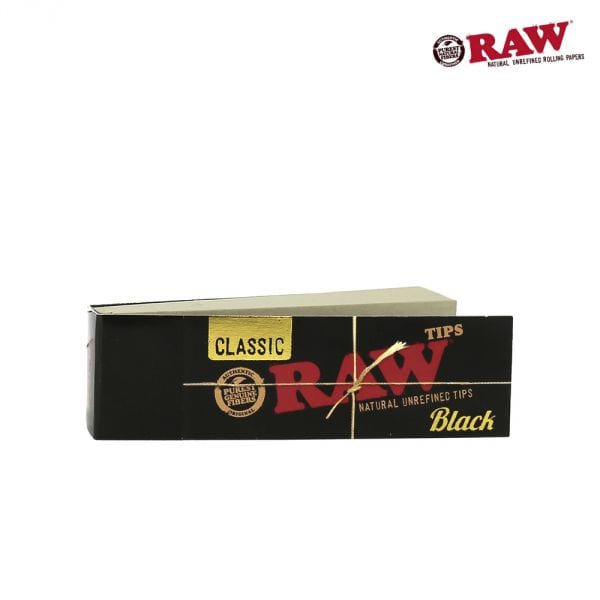 Raw 420 Accessories RAW Black Rolling Tips RAW Black Rolling Tips-Winkler Vape SuperStore Manitoba, Canada