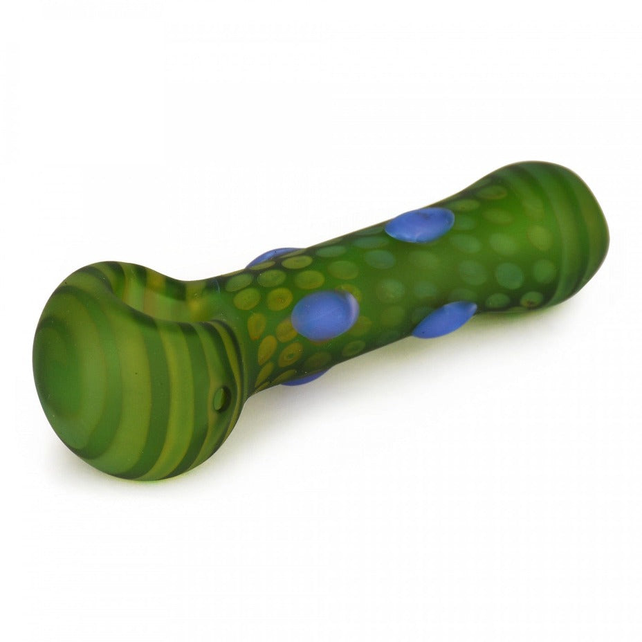 Red Eye 420 Hardware 4.5" / Green Red Eye Glass Frosted Color Dots Hand Pipe 4.5" Red Eye Glass Frosted Color Dots Hand Pipe 4.5"-Winkler Vape SuperStore