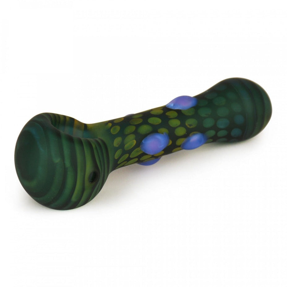 Red Eye Hand Pipes 4.5" / Teal Red Eye Glass Frosted Color Dots Hand Pipe 4.5" Red Eye Glass Frosted Color Dots Hand Pipe 4.5"-Winkler Vape SuperStore