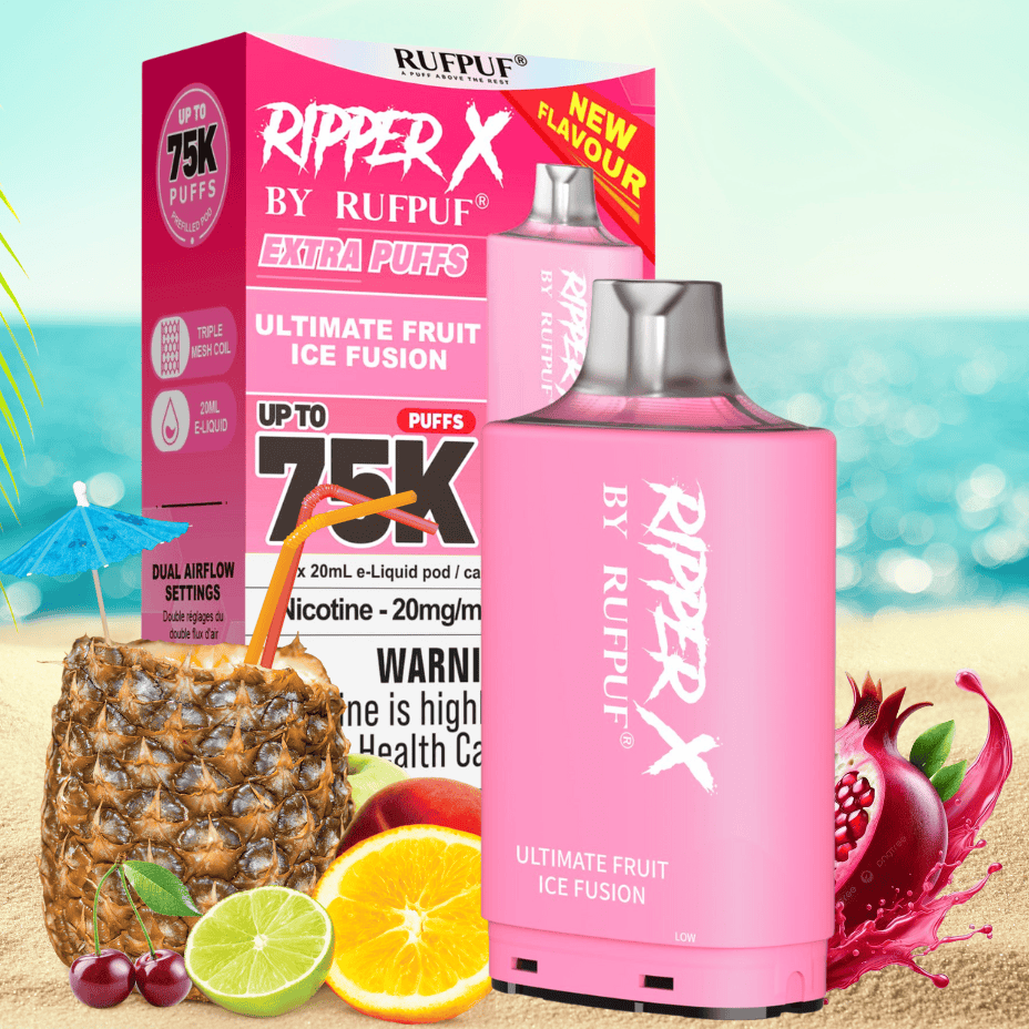 Ripper X 75k Turbo Pod - Ultimate Fruit Ice Fusion 75000 / 20mg Winkler Vape SuperStore and Bong Shop Manitoba Canada