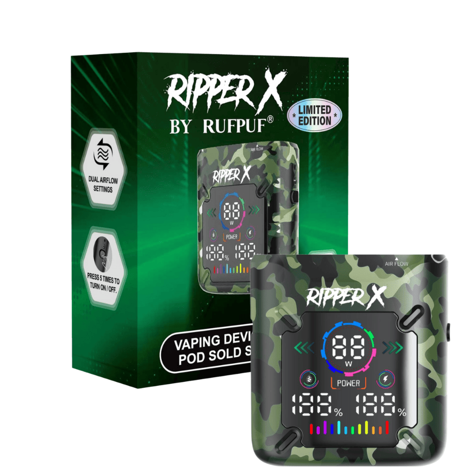 Ripper X Ultra Battery-1000mAh Green Camo Winkler Vape SuperStore and Bong Shop Manitoba Canada