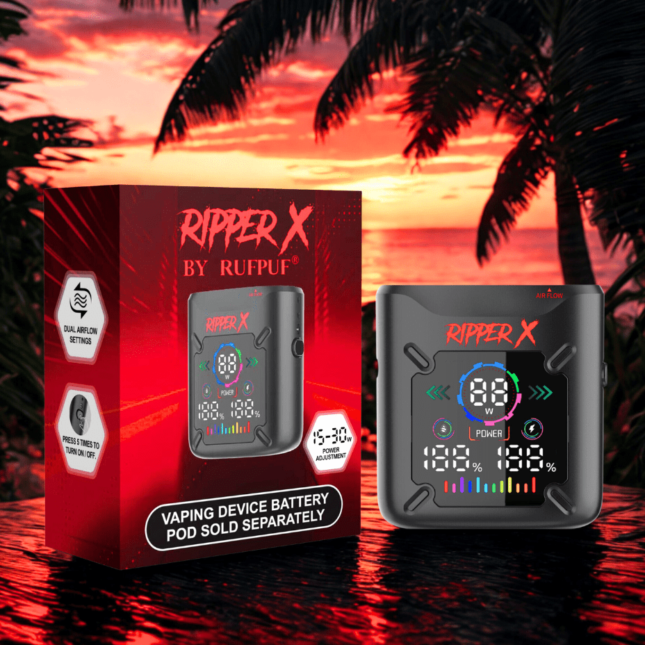 Ripper X Ultra Battery-1000mAh Metallic Black Winkler Vape SuperStore and Bong Shop Manitoba Canada