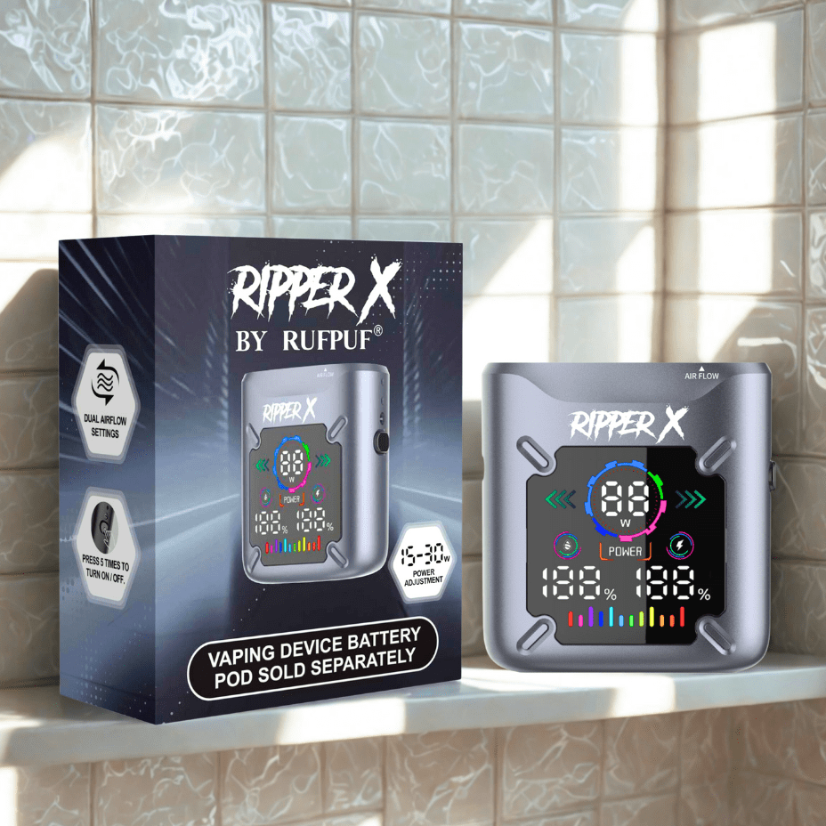 Ripper X Ultra Battery-1000mAh Metallic Gray Winkler Vape SuperStore and Bong Shop Manitoba Canada