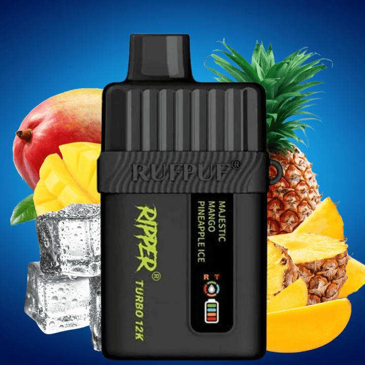 RufPuf Disposables Disposables 12000 Puffs / 20mg Ripper Turbo 12K Disposable Vape-Majestic Mango Pineapple Ice Ripper Turbo 12K Disposable Vape - Winkler Vape Canada