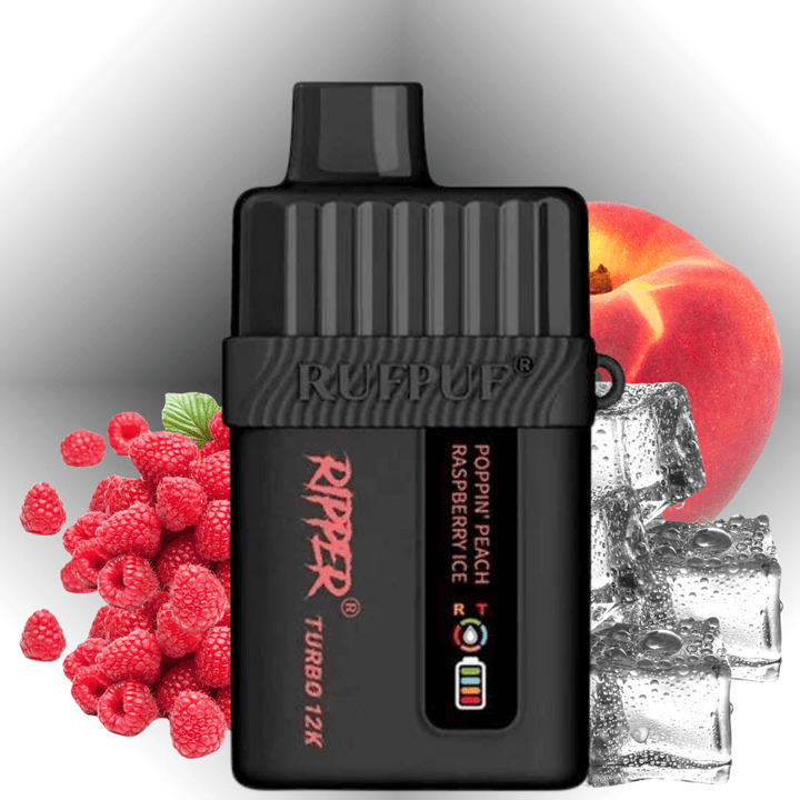 RufPuf Disposables Disposables 12000 Puffs / 20mg Ripper Turbo 12K Disposable Vape-Poppin' Peach Raspberry Ice Ripper Turbo 12K Disposable Vape - Winkler Vape Shop