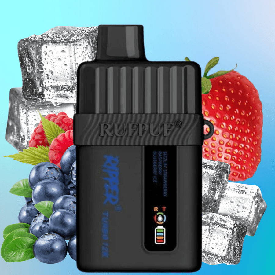 RufPuf Disposables Disposables 12000 Puffs / 20mg Ripper Turbo 12K Disposable Vape-Sizzlin' Strawberry Raspberry Blueberry Ice Ripper Turbo 12K Disposable Vape - Winkler Vape SuperStore
