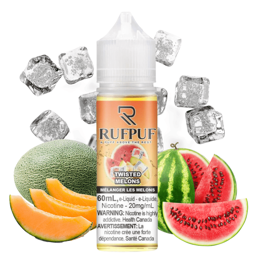 Twisted Melons by RufPuf E-Liquid in 60mL Bottle Available at Winkler Vape SuperStore and Bong Shop Located in Winkler, Manitoba, Canada
