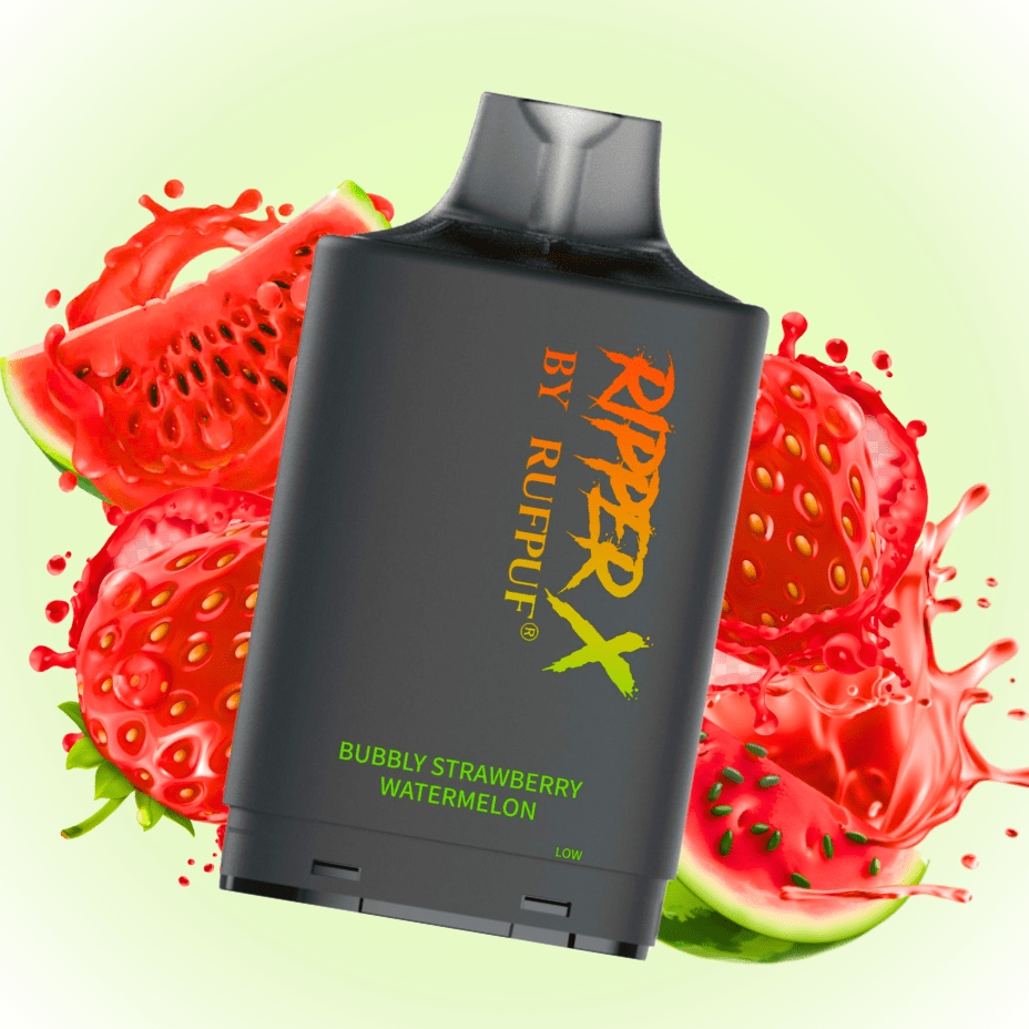 RufPuf Ripper X 75k Turbo Pod - Bubbly Strawberry Watermelon 20mg / 75000 Puffs Winkler Vape SuperStore and Bong Shop Manitoba Canada