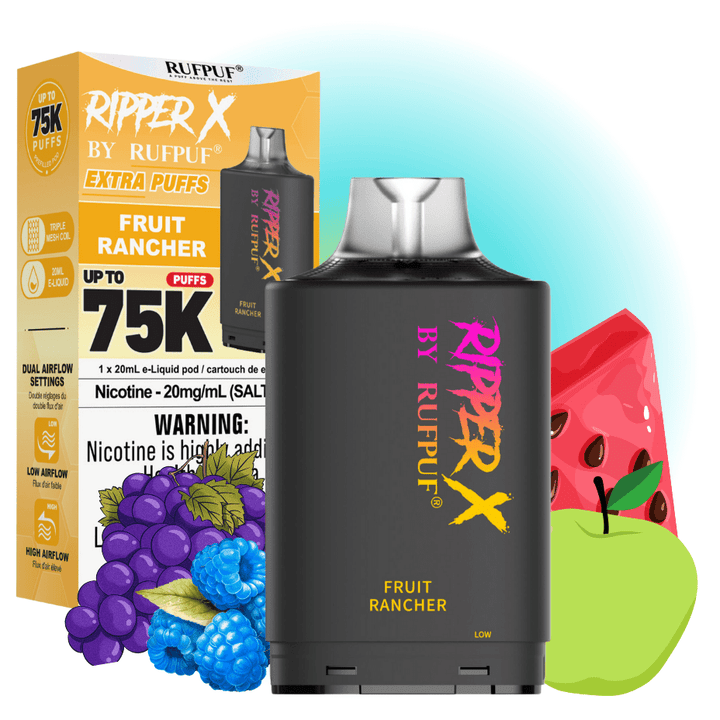 RufPuf Ripper X 75k Turbo Pod - Fruit Rancher Winkler Vape SuperStore and Bong Shop Manitoba Canada