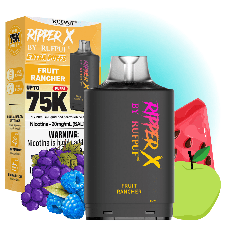 RufPuf Ripper X 75k Turbo Pod - Fruit Rancher Winkler Vape SuperStore and Bong Shop Manitoba Canada