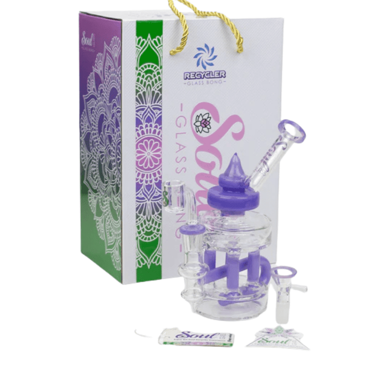 Soul Glass Dab Rigs SOUL Glass 2-in-1 Double Deck Recycler-7" SOUL Glass 2-in-1 Double Deck Recycler-7"-Winkler Vape SuperStore & Bong Shop MB, Canada