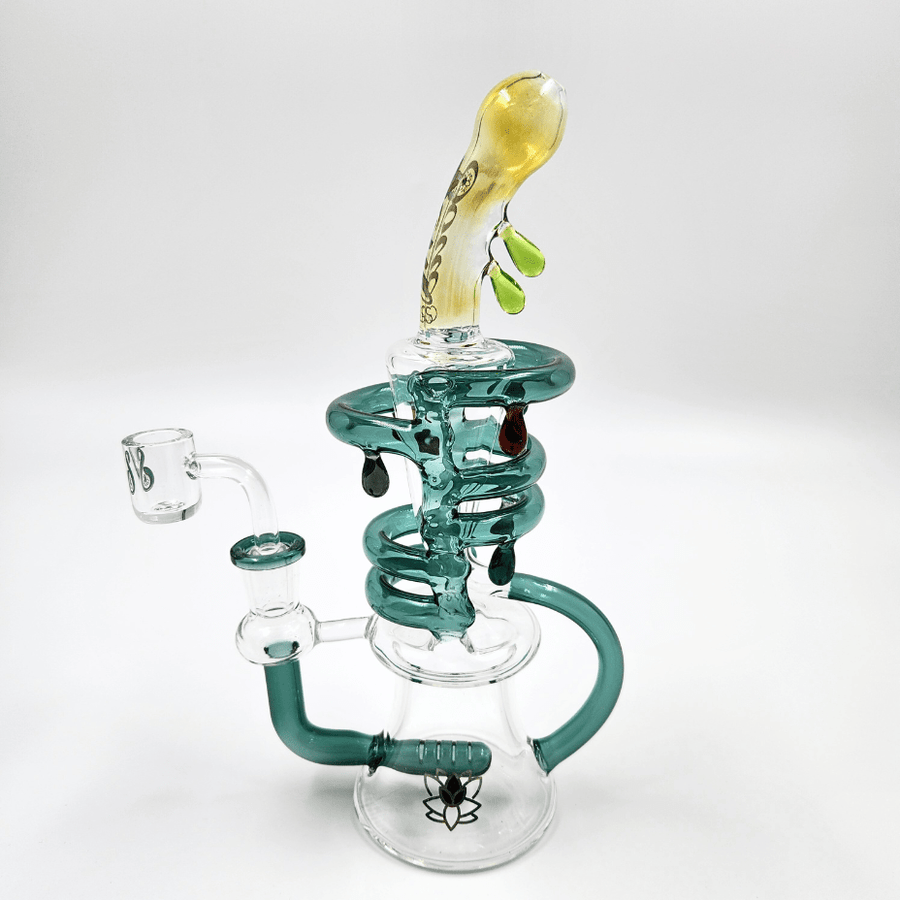 Soul Glass Recyclers Amber Soul Glass 2-in-1 Inline Recycler 9.5" Soul Glass 2-in-1 Inline Recycler 9.5"-Winkler Vape SuperStore & Bong 