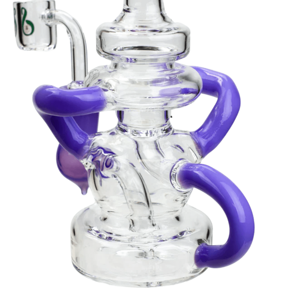 Soul Glass Recyclers Soul Glass 2-in-1 Bent Neck Recycler 8" Soul Glass 2-in-1 Bent Neck Recycler 8"-Winkler Vape SuperStore & Bong