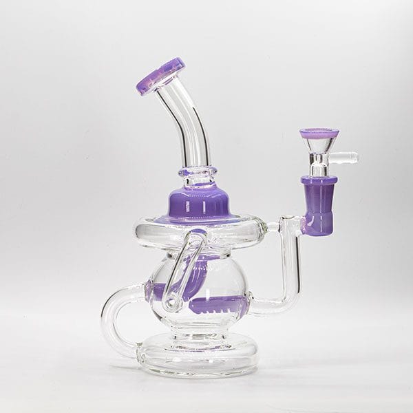 Soul Glass 420 Hardware Soul Glass 2in1 Recycler Bong/Dab Rig-8.5"
