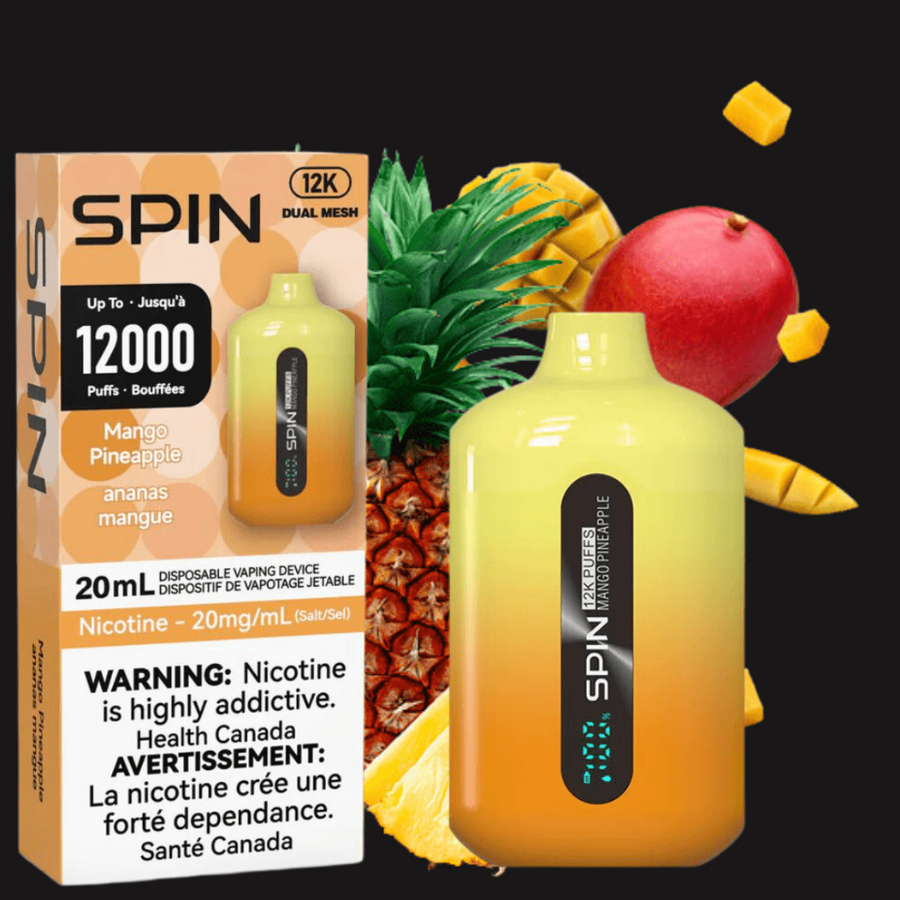 Spin Vape Disposables 20mg Spin Vape 12,000 Disposable Vape-Mango Pineapple Spin Vape 12,000 Disposable Vape-Mango Pineapple-Winkler Vape