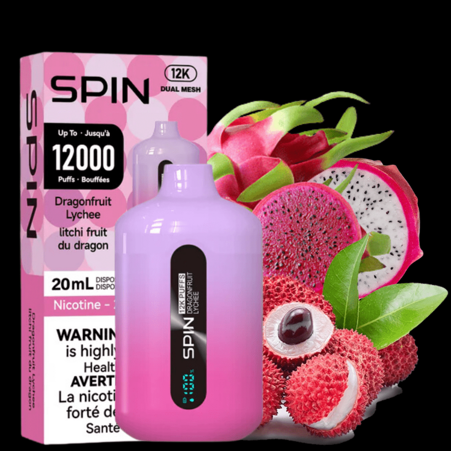 Spin Vape Disposables 20ml / 20mg Spin Vape 12,000 Disposable Vape-Dragonfruit Lychee Spin Vape 12,000 Disposable Vape-Dragonfruit Lychee-Winkler Vape MB