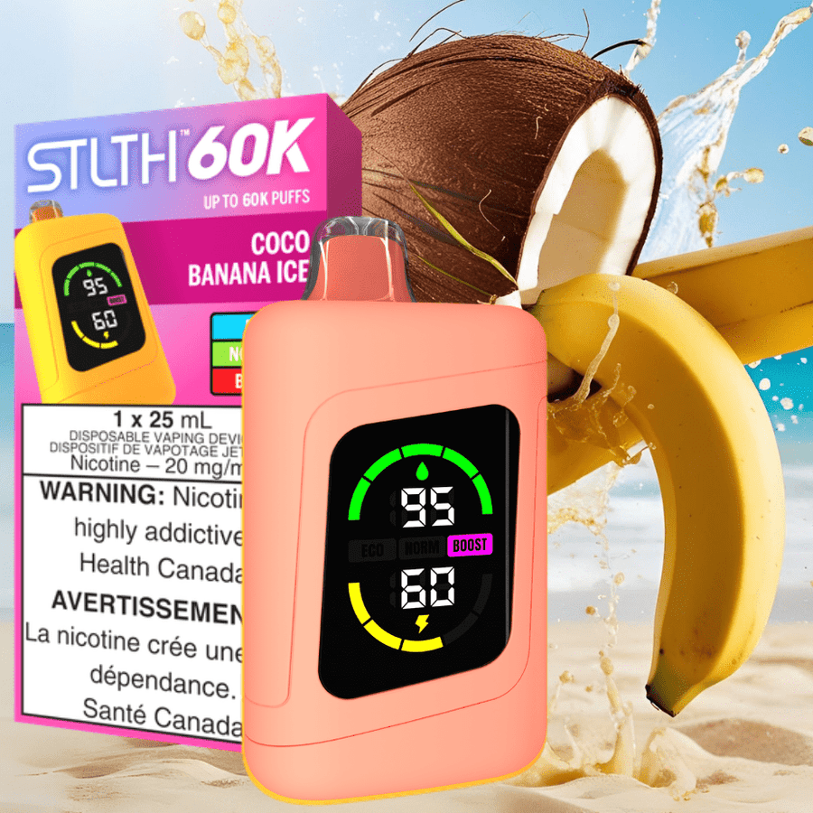 STLTH 60K Disposable Vape-Coco Banana Ice 20mg / 60000 Puffs Winkler Vape SuperStore and Bong Shop Manitoba Canada