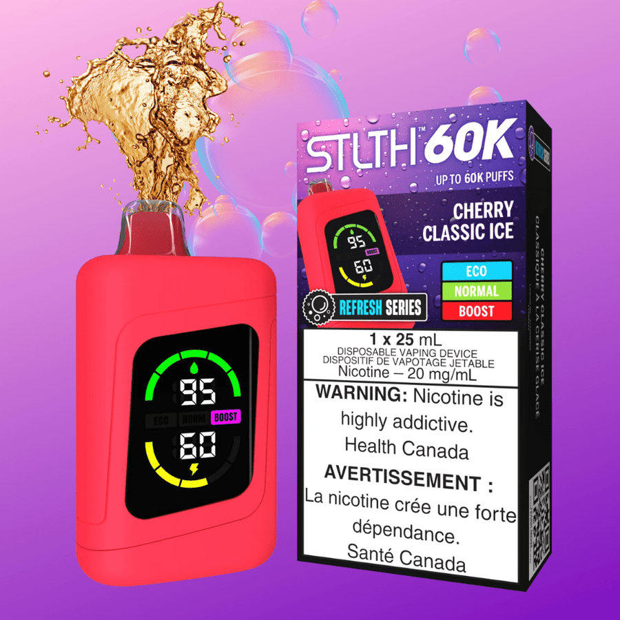 Stlth 60k Refresh Series Disposable Vape - Cherry Classic Ice Winkler Vape SuperStore and Bong Shop Manitoba Canada