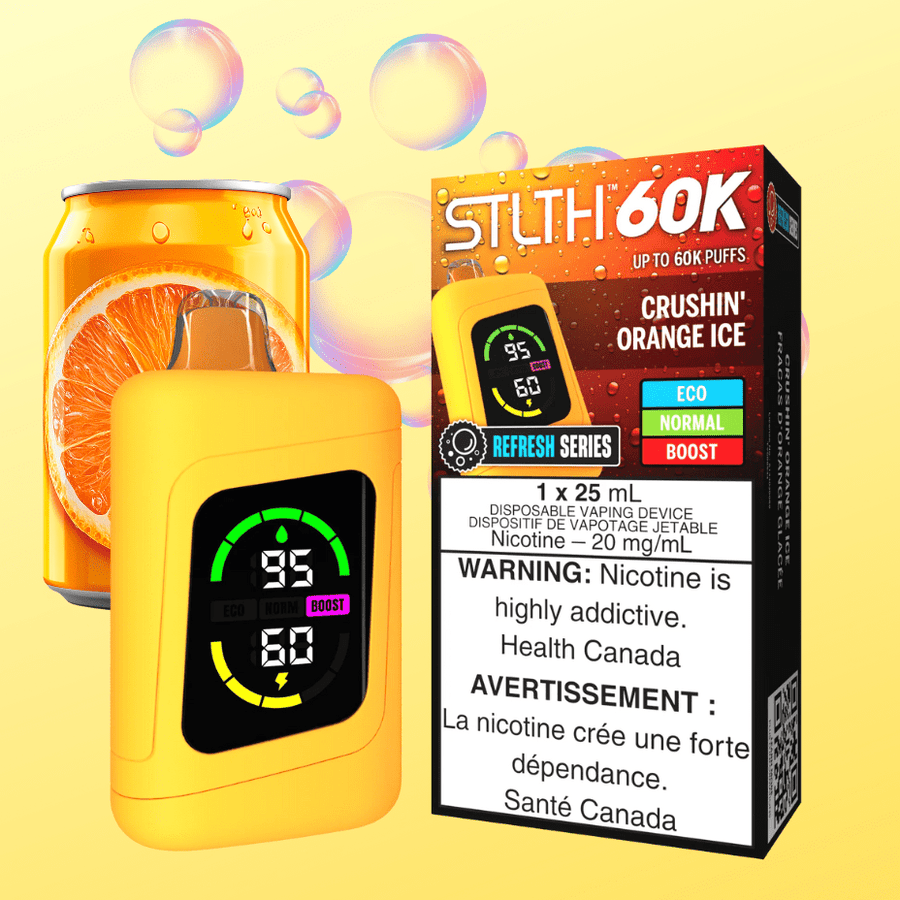 Stlth 60k Refresh Series Disposable Vape - Crushin' Orange Ice Winkler Vape SuperStore and Bong Shop Manitoba Canada