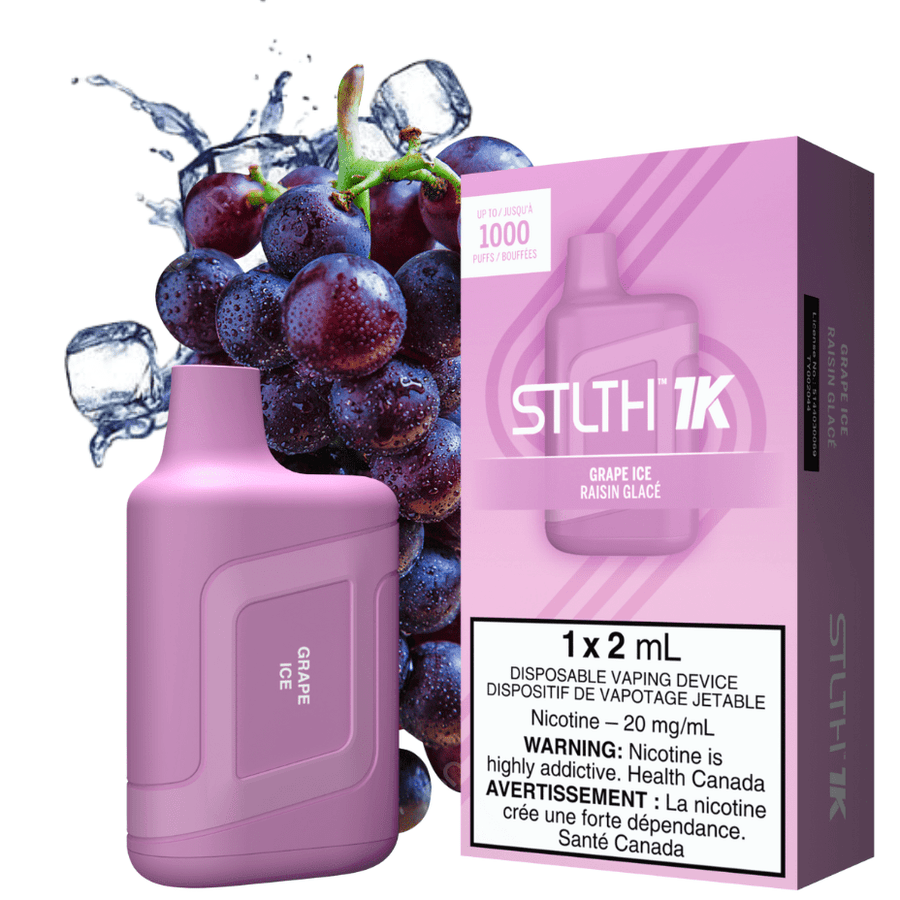 STLTH Disposables 1000 Puffs / 20mg STLTH 1K Disposable Vape-Grape Ice STLTH 1K Disposable Vape-Grape Ice-Winkler Vape SuperStore Manitoba