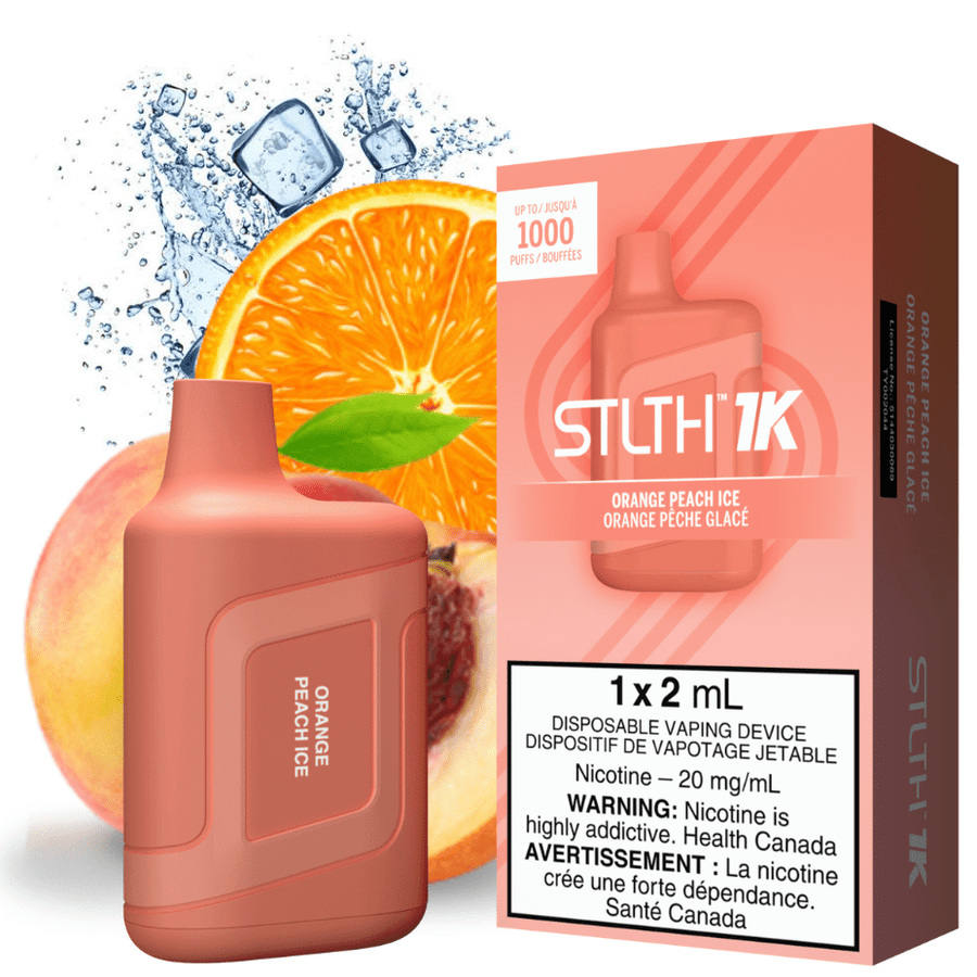 STLTH Disposables 1000 Puffs / 20mg STLTH 1K Disposable Vape-Orange Peach Ice STLTH 1K Disposable Vape-Orange Peach Ice-Winkler Vape SuperStore MB