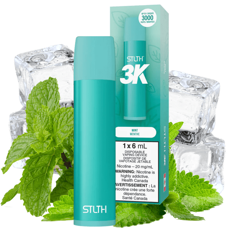 STLTH 3K 3000 Puff Disposable Vape in Mint Flavour Available at Winkler Vape SuperStore & Bong Shop Located in Winkler, Manitoba, Canada