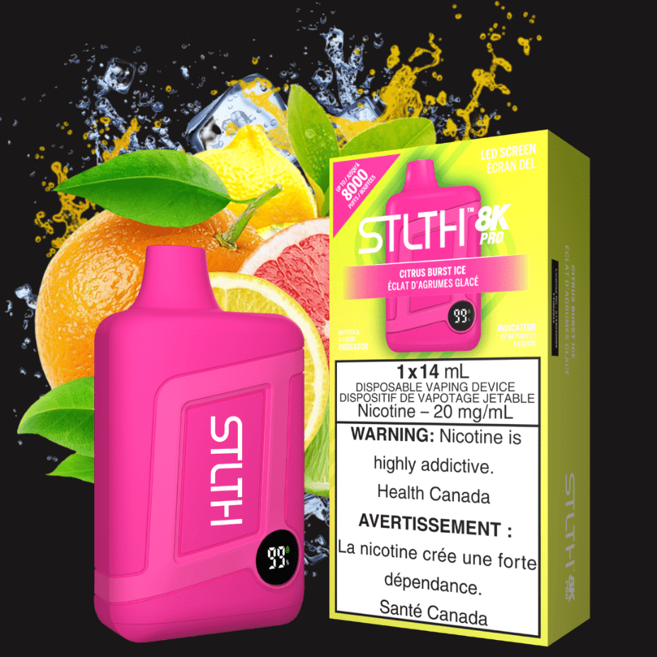 STLTH Disposables 20mg STLTH 8K PRO Disposable Vape-Citrus Burst Ice STLTH 8K PRO Disposable Vape-Citrus Burst Ice-Winkler Vape SuperStore