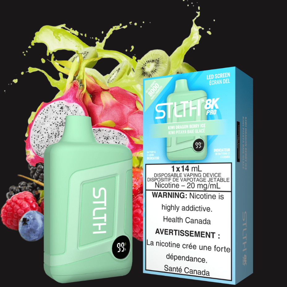 STLTH Disposables 20mg STLTH 8K PRO Disposable Vape-Kiwi Dragon Berry Ice STLTH 8K PRO Disposable Vape-Kiwi Dragon Berry Ice-Winkler Vape 