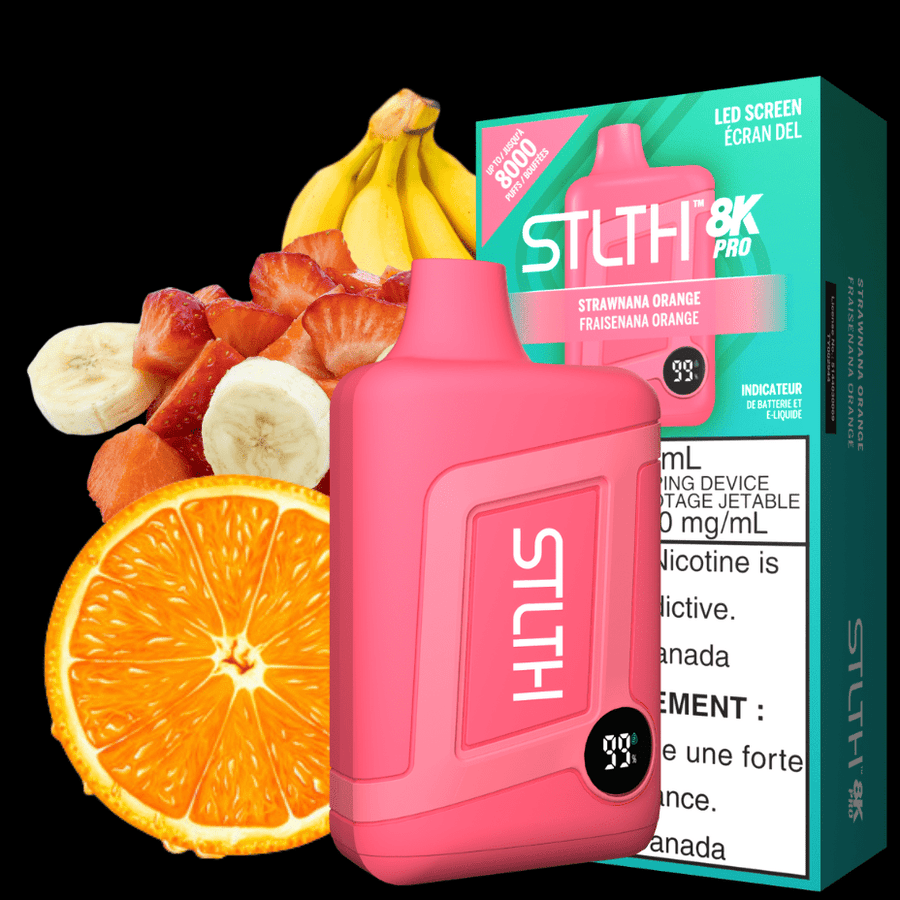 STLTH Disposables 8000 Puffs / 20mg STLTH 8K PRO Disposable Vape-Strawnana Orange STLTH 8K PRO Disposable Vape-Strawnana Orange-Winkler Vape SuperStore