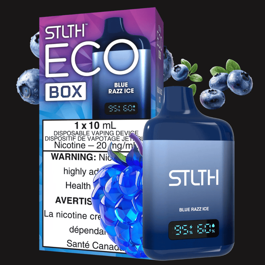 STLTH Eco Box Disposable Vape - Blue Razz Ice 10000 / 20mg Winkler Vape SuperStore and Bong Shop Manitoba Canada
