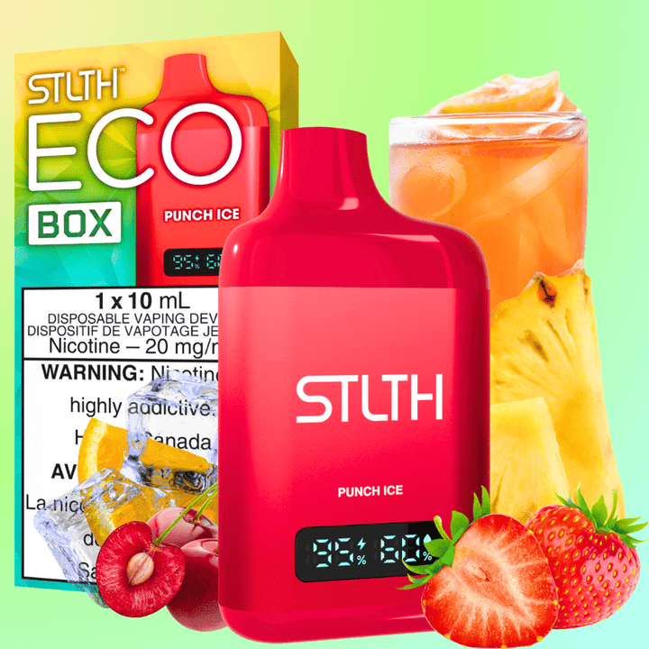 STLTH Eco Box Disposable Vape - Punch Ice 10ml / 20mg Winkler Vape SuperStore and Bong Shop Manitoba Canada