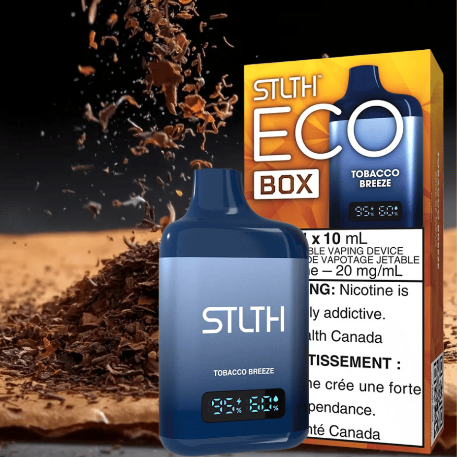 STLTH Eco Box Disposable Vape - Tobacco Breeze 10ml / 20mg/ml Winkler Vape SuperStore and Bong Shop Manitoba Canada