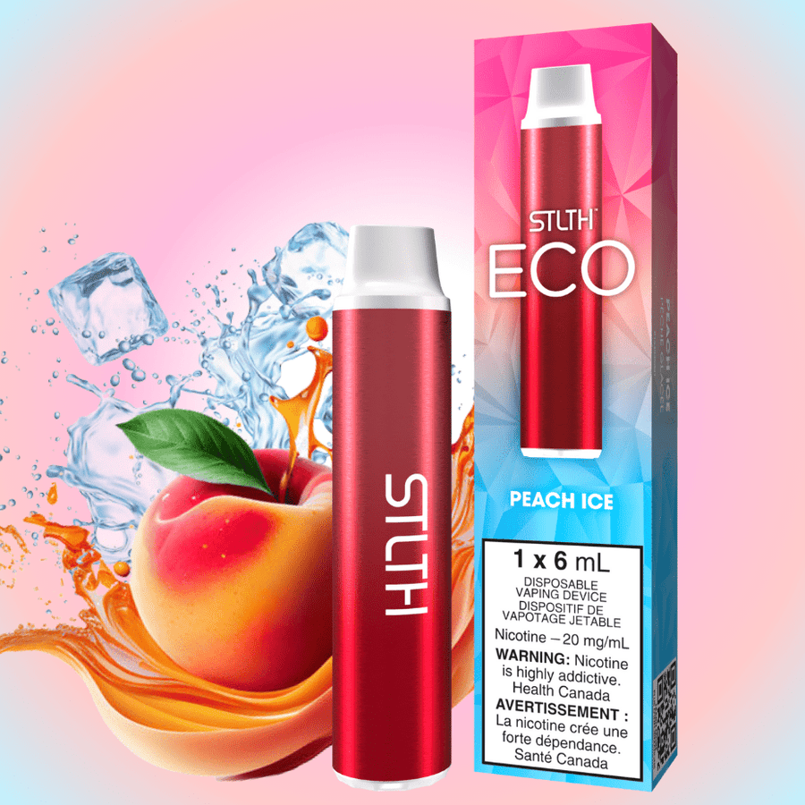 STLTH Eco Disposable Vape - Peach Ice 20mg Winkler Vape SuperStore and Bong Shop Manitoba Canada