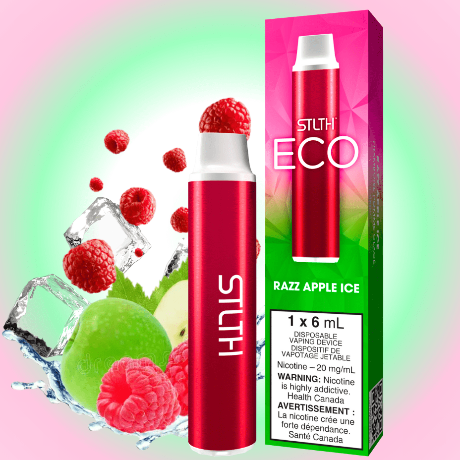 STLTH Eco Disposable Vape - Razz Apple Ice 20mg Winkler Vape SuperStore and Bong Shop Manitoba Canada
