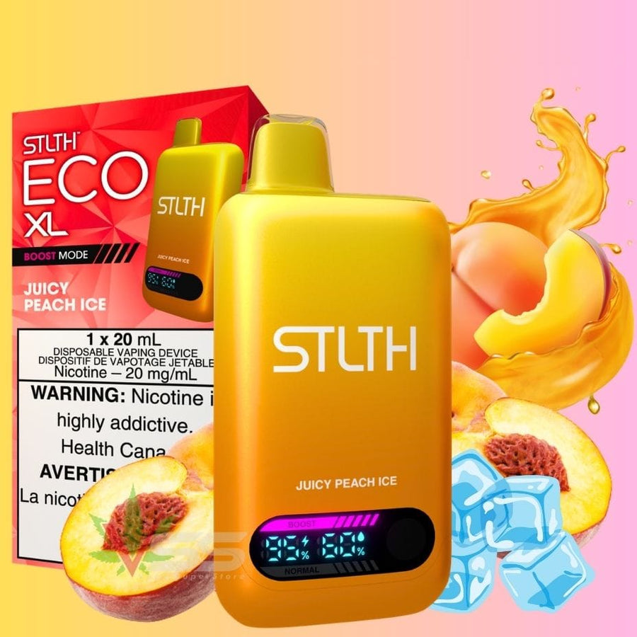 STLTH Eco XL Disposable Vape - Juicy Peach Ice Winkler Vape SuperStore and Bong Shop Manitoba Canada